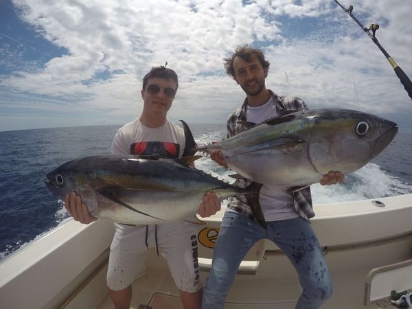 2 happy anglers - Zach O'Reilly from Ireland & Patrick Pieger from Luxembourg Cavalier & Blue Marlin Sport Fishing Gran Canaria