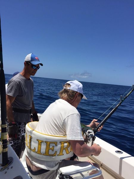 Hooked up - Rolf Gustke from Germany Cavalier & Blue Marlin Sport Fishing Gran Canaria