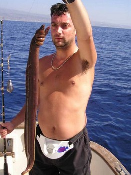06/11 brown moray Cavalier & Blue Marlin Sport Fishing Gran Canaria