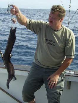 svart moray ål Cavalier & Blue Marlin Sport Fishing Gran Canaria