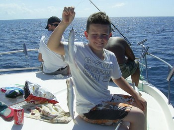 a happy fisherman Cavalier & Blue Marlin Sport Fishing Gran Canaria
