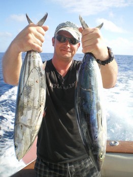08/05 Skipjack Tunas Cavalier & Blue Marlin Sport Fishing Gran Canaria