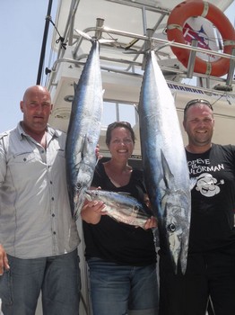 28/06 2 Wahoo's - Großartiger Wahoo-Fang von diesen niederländischen Fischern Cavalier & Blue Marlin Sportfischen Gran Canaria