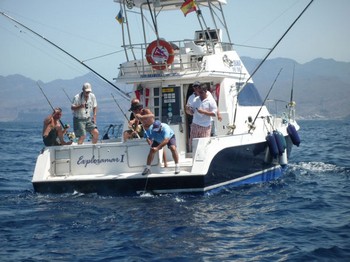 the fight Cavalier & Blue Marlin Sport Fishing Gran Canaria
