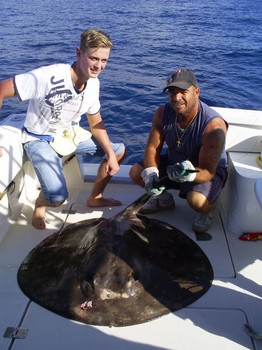 Roughtail Stingray Cavalier & Blue Marlin Sportfischen Gran Canaria
