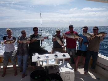 Pescadores satisfechos Cavalier & Blue Marlin Sport Fishing Gran Canaria
