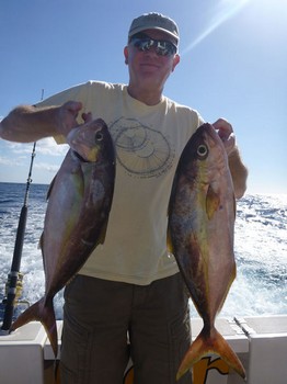 Amberjacks caught by Tim Parry from the United Kingdom Cavalier & Blue Marlin Sport Fishing Gran Canaria