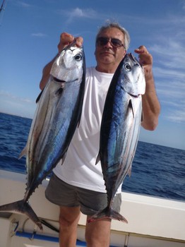 Skipjack Tuna - Two big skipjack tuna on the boat Cavalier Cavalier & Blue Marlin Sport Fishing Gran Canaria