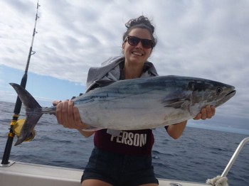 Atlantic Bonito - Anna from Holland......she did it ! Cavalier & Blue Marlin Sport Fishing Gran Canaria