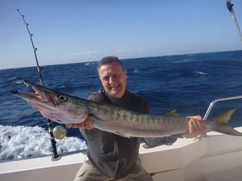 Barracuda caught by Lorraine Hunter from England Cavalier & Blue Marlin Sport Fishing Gran Canaria