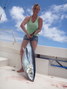 Albacore Tuna - Rebecca from Holland on the boat Cavalier Cavalier & Blue Marlin Sport Fishing Gran Canaria