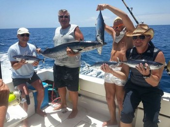Pescadores satisfechos - Pescadores satisfechos a bordo del Cavalier Cavalier & Blue Marlin Sport Fishing Gran Canaria