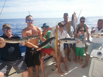 Toller Fang und glückliche Gesichter auf dem Boot Cavalier Cavalier & Blue Marlin Sportfischen Gran Canaria