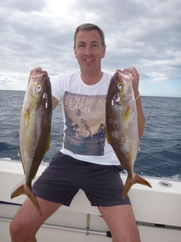 Amberjacks - 2 Amberjacks caught by Frans van Hees from Holland Cavalier & Blue Marlin Sport Fishing Gran Canaria