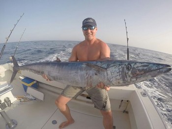 25 kg Wahoo caught by Barry Townsend on the Cavalier Cavalier & Blue Marlin Sport Fishing Gran Canaria