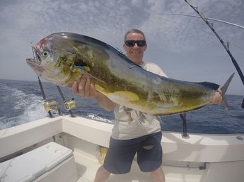12 kg Dorado caught by Peter Baines from the United Kingdom Cavalier & Blue Marlin Sport Fishing Gran Canaria