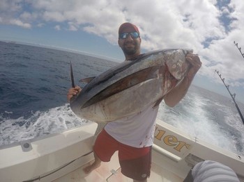 Albacore tuna caught by Alexis Jerominos from the UK Cavalier & Blue Marlin Sport Fishing Gran Canaria