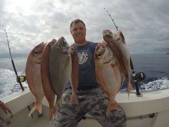 Red Snappers - Lee hat heute viele Snapper auf dem Cavalier gefangen Cavalier & Blue Marlin Sport Fishing Gran Canaria
