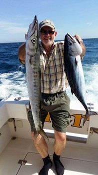Gut gemacht - Barracuda & Atlantic Bonito von Freek Morees gefangen Cavalier & Blue Marlin Sportfischen Gran Canaria
