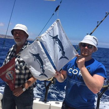 Grattis - Andrew Ironside från Irland och Stig-Arne Svensson från Sverige Cavalier & Blue Marlin Sport Fishing Gran Canaria