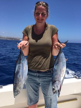 Stipjack Thunfisch Cavalier & Blue Marlin Sportfischen Gran Canaria