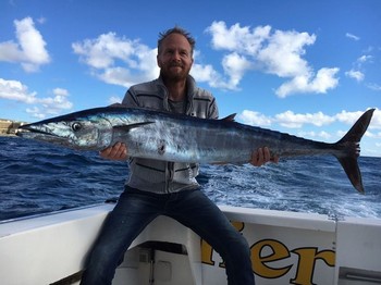 Wahoo caught on the Cavalier by Micke Eriksson from Sweden Cavalier & Blue Marlin Sport Fishing Gran Canaria