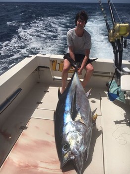 300 lb Big Eye Tuna caught by Sondre Owesen from Norway Cavalier & Blue Marlin Sport Fishing Gran Canaria