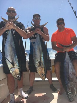 3 Albacores caucht by Mark & Phil Greaves +Mark mc Graughey Cavalier & Blue Marlin Sport Fishing Gran Canaria