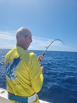 Eric verslaafd aan een Amberjack Cavalier & Blue Marlin Sport Fishing Gran Canaria