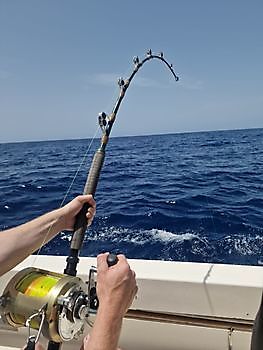 Cavalier hooked up 2 blue marlin Cavalier & Blue Marlin Sport Fishing Gran Canaria